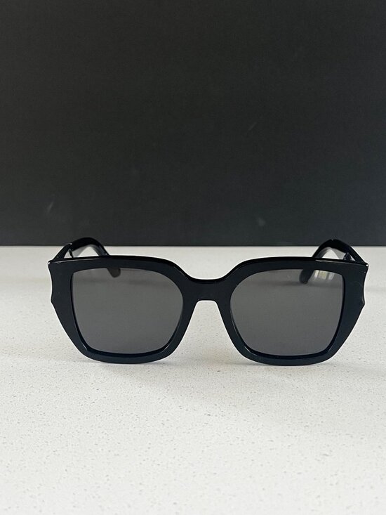 DiorGlow S1I Black Square Sunglasses, 53mm main image 6